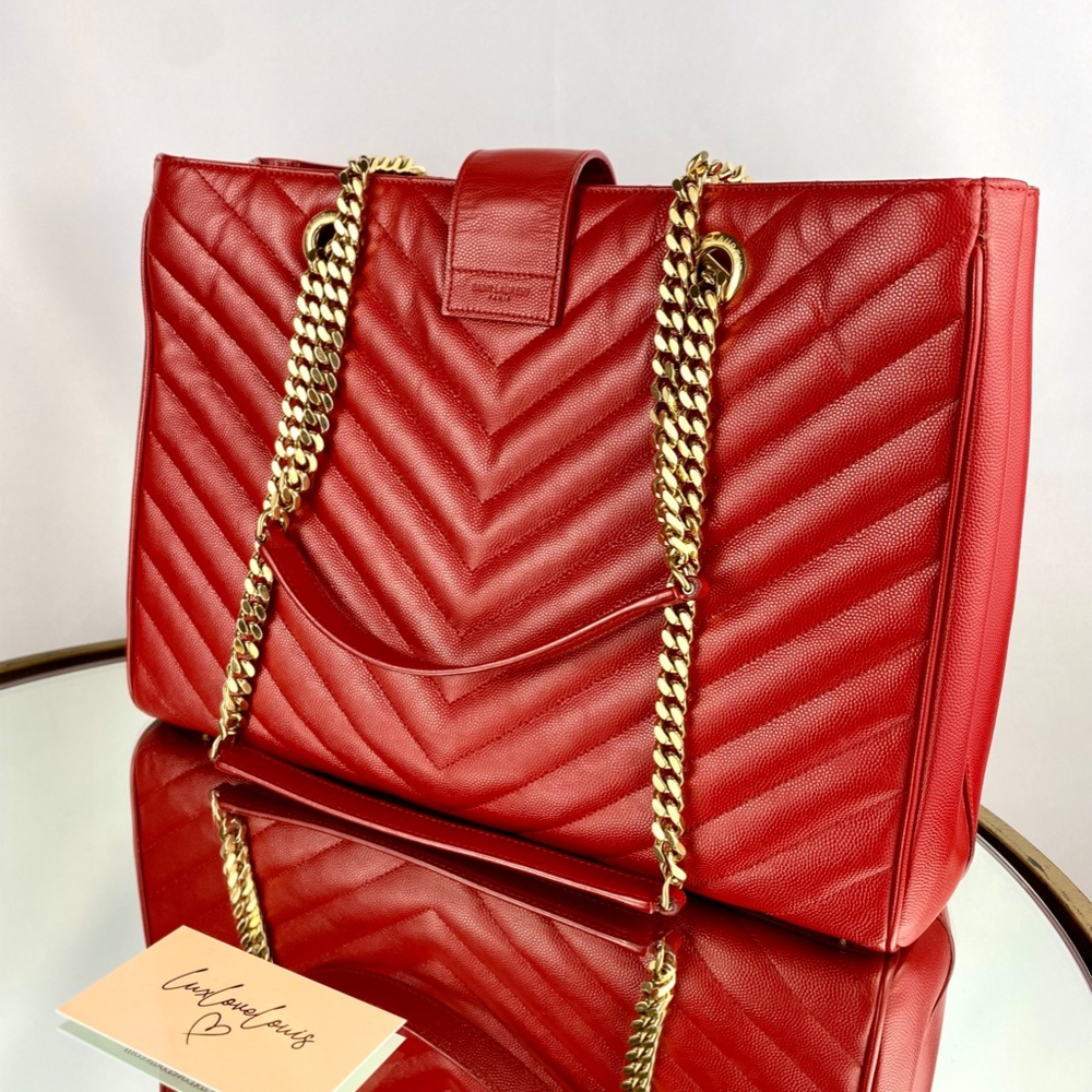 Ysl Red Cassandre Tote. - Gem